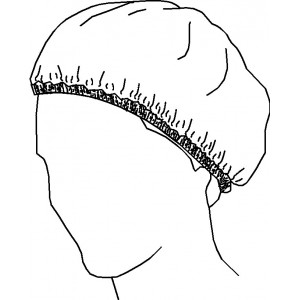 TOUCA REDONDA C/ELASTICO BRANCA * TOUCA REDONDA C/ELASTICO BRANCA *